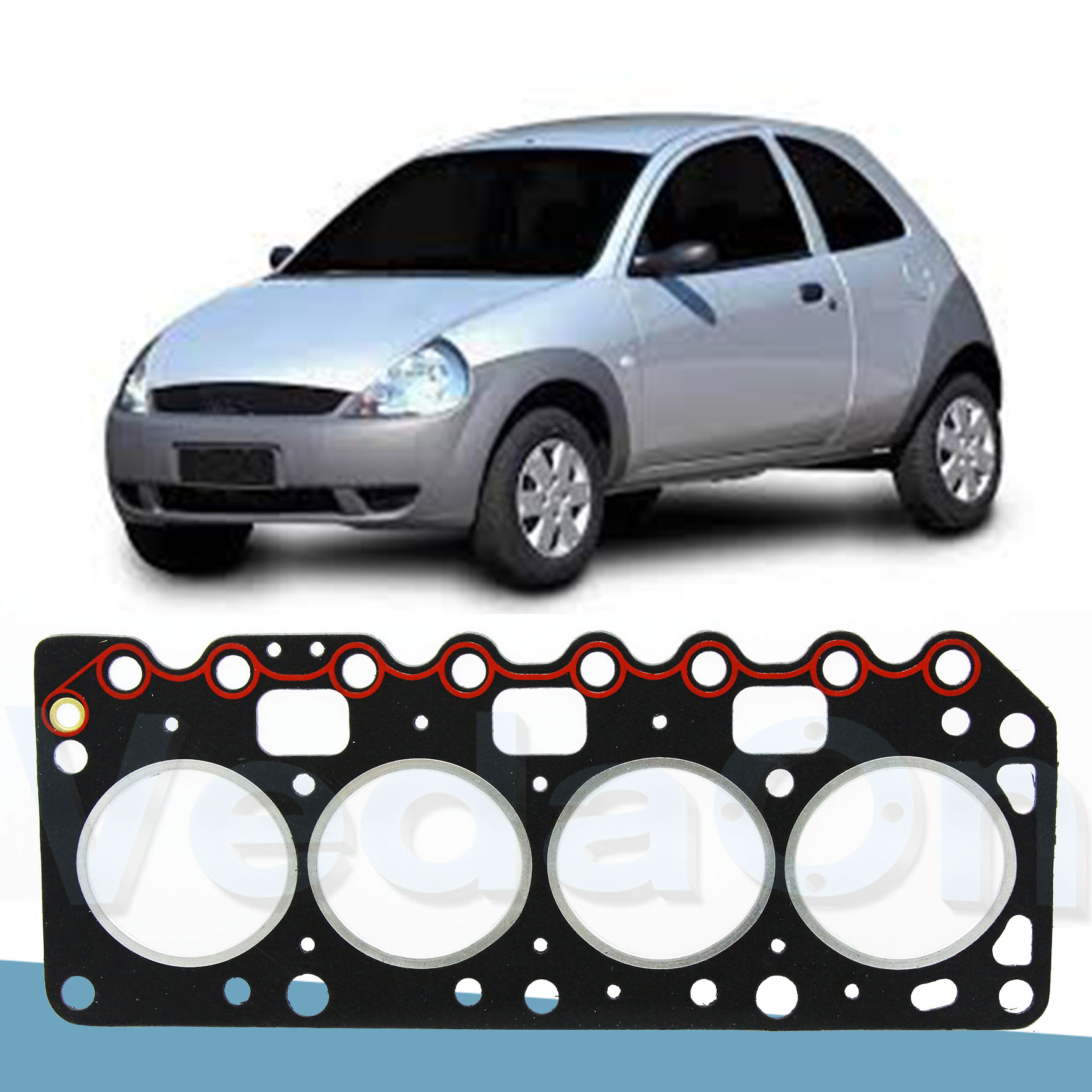 Junta Cabeçote Sob Medida 2,4mm Ford Ka Fiesta 1.0 8v Endura - Imagem 4