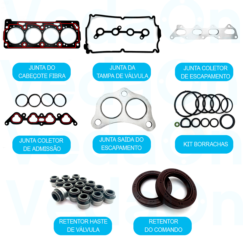 Junta Superior Com Retentor Vw Gol At Turbo Parati 1.0 16v - Imagem 2
