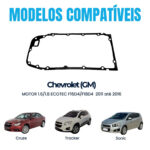JUNTA DO CARTER BO GM 16V ECOTEC 1.6 F16D4 SONIC / 1.8 F18D4 CRUZE TRACKER - EMB 1 PC - Imagem 2