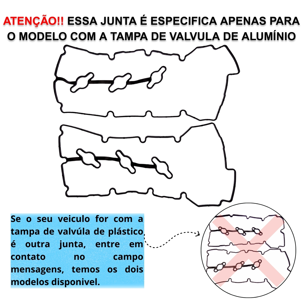 Junta Tampa de Válvula Hyundai Azera Vera Cruz Santa Fé 3.8 3.3 24V G6DB V6 V6 24V DOHC - Imagem 2