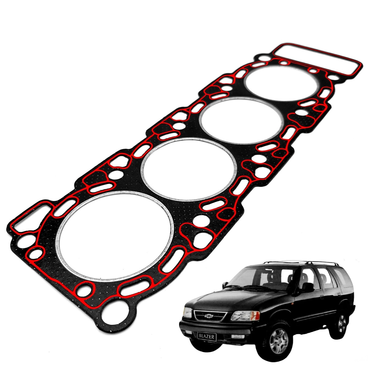 Junta de cabeçote sob medida PAK3 S10 Blazer Mwm Sprint 4.07 2.8 Nissan Frontier Xterra Troller Agrale