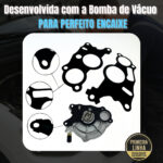 Junta Vedação Bomba Vácuo Amarok 2.0 Turbo Diesel Em Aço - Imagem 4