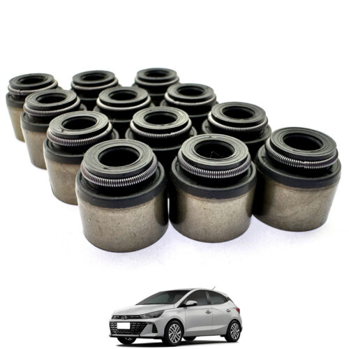 Kit Retentores Hastes Válvulas Hyundai / Kia Picanto Atos Hb20 1.0/1.1 12v – 12 Peças
