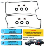 Junta Tampa de Válvula Hyundai Santa Fé 2.7 V6 24V 05/.. G6EA - Imagem 5