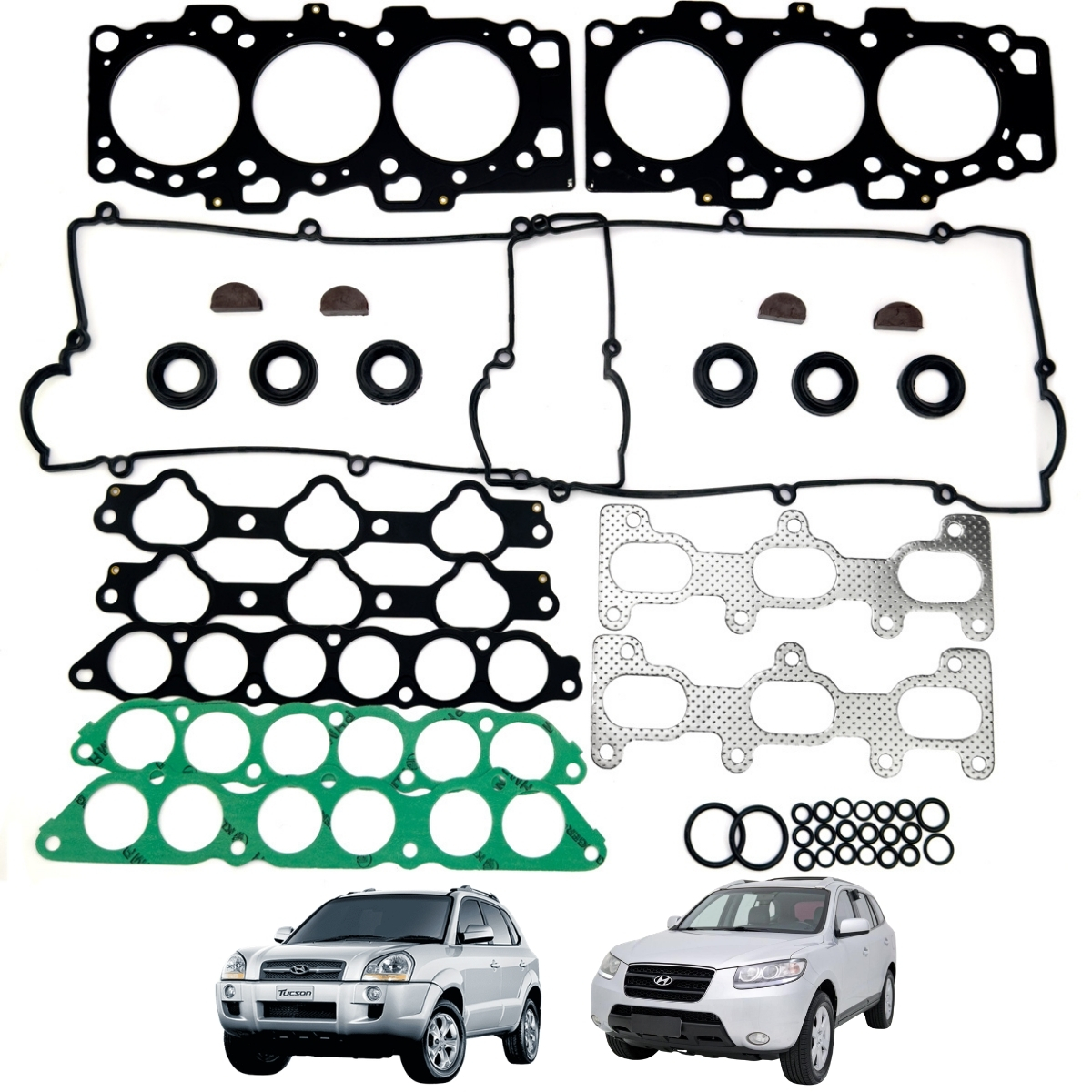 Kit Junta Superior Hyundai Tucson Santa Fé Vera Cruz 2.7 24V V6 G6BA Em Aço