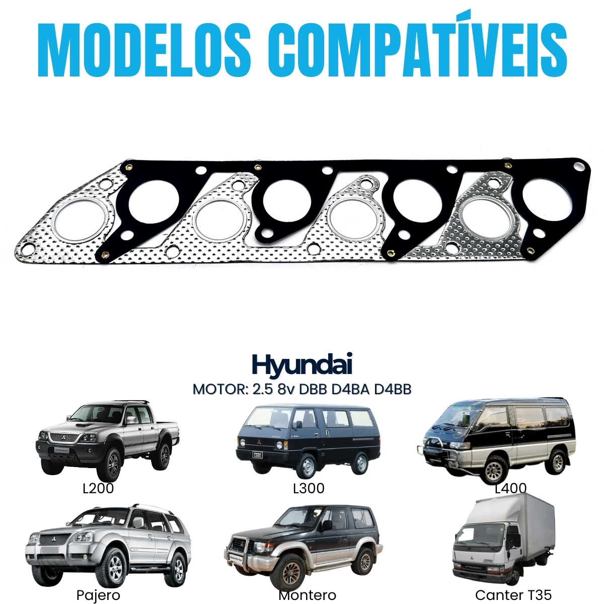 Junta Coletor Admissão L200 Pajero 2.5 8v Hpe 4d56 - Imagem 3