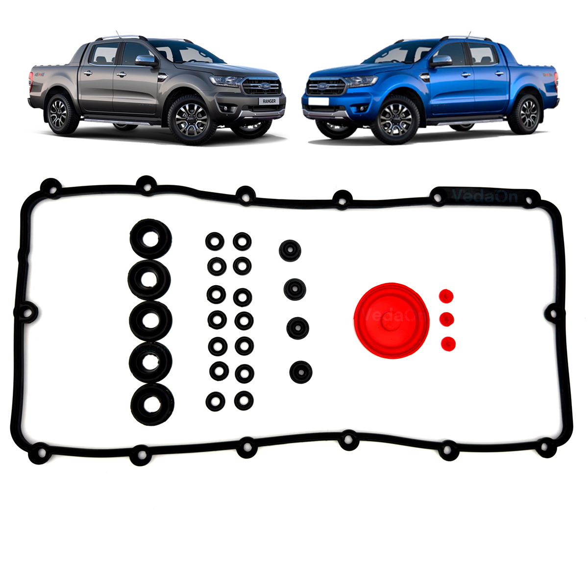 kit junta de tampa de válvula completo Ford Ranger 3.2 20V 5 Cilindros - Imagem 4