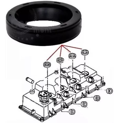 Kit Anel Vedadores Velas Bico Tampa Válvula Pajero L200 Triton 3.2 4M41 - Imagem 4