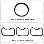 Kit Juntas Coletor Admissão + Corpo Borboleta Ford KA KA+ 1.0 12V L3 ECOBOOST M1DA M2DA TI-VCT Flex - Imagem 3