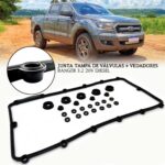 junta de tampa de válvula com vedadores de vela Ford Ranger 3.2 20V 5 Cilindros - Imagem 5