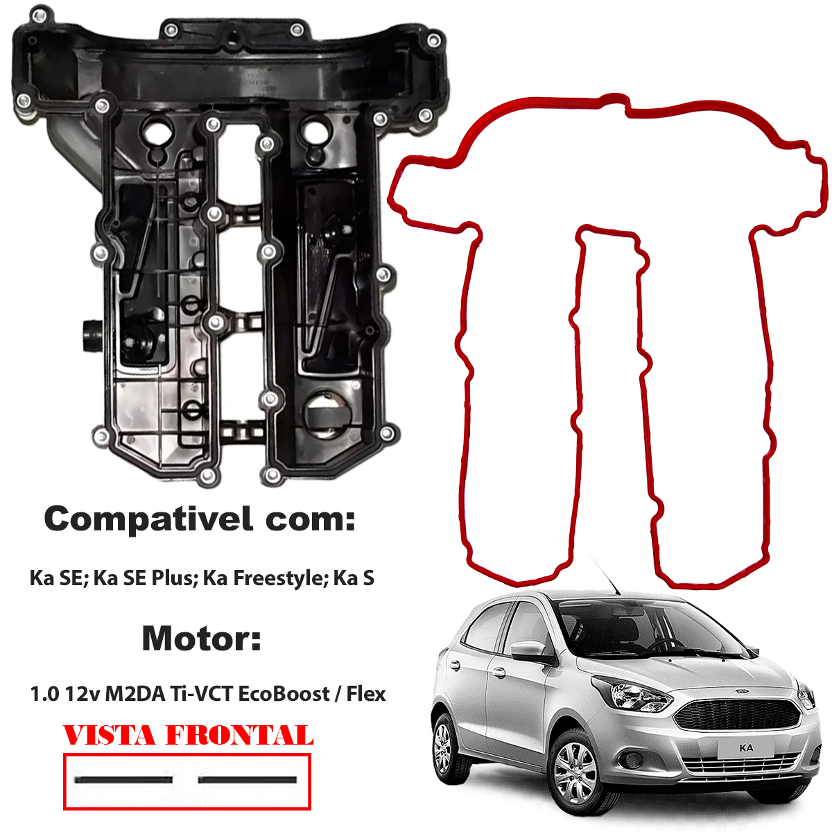 Junta Superior Retentor para Ford Ka 1.0 12v Flex 3 Cilindro - Imagem 4