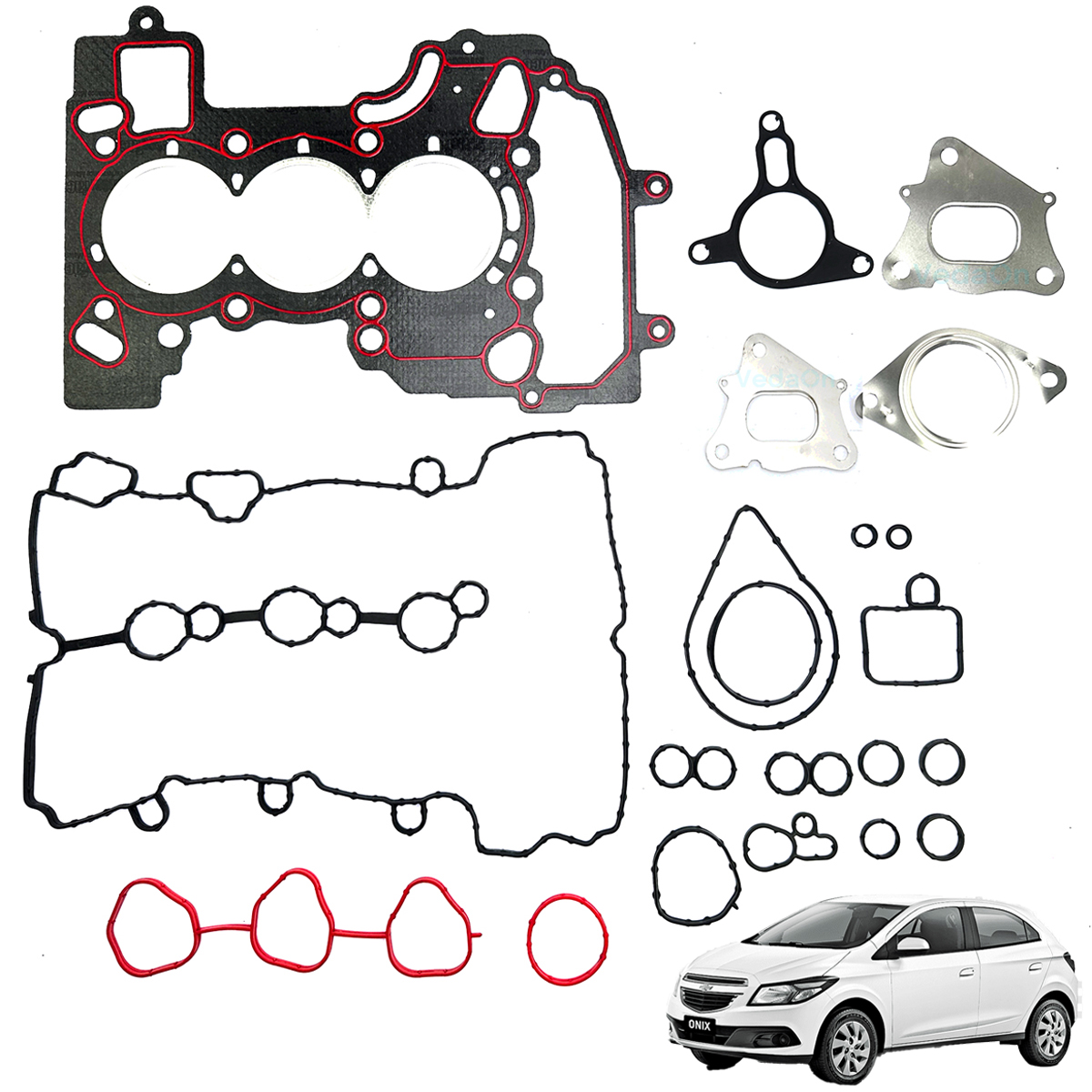 Jogo Junta Completo GM Onix 1 0 12v Ecotec Flex Aspirado