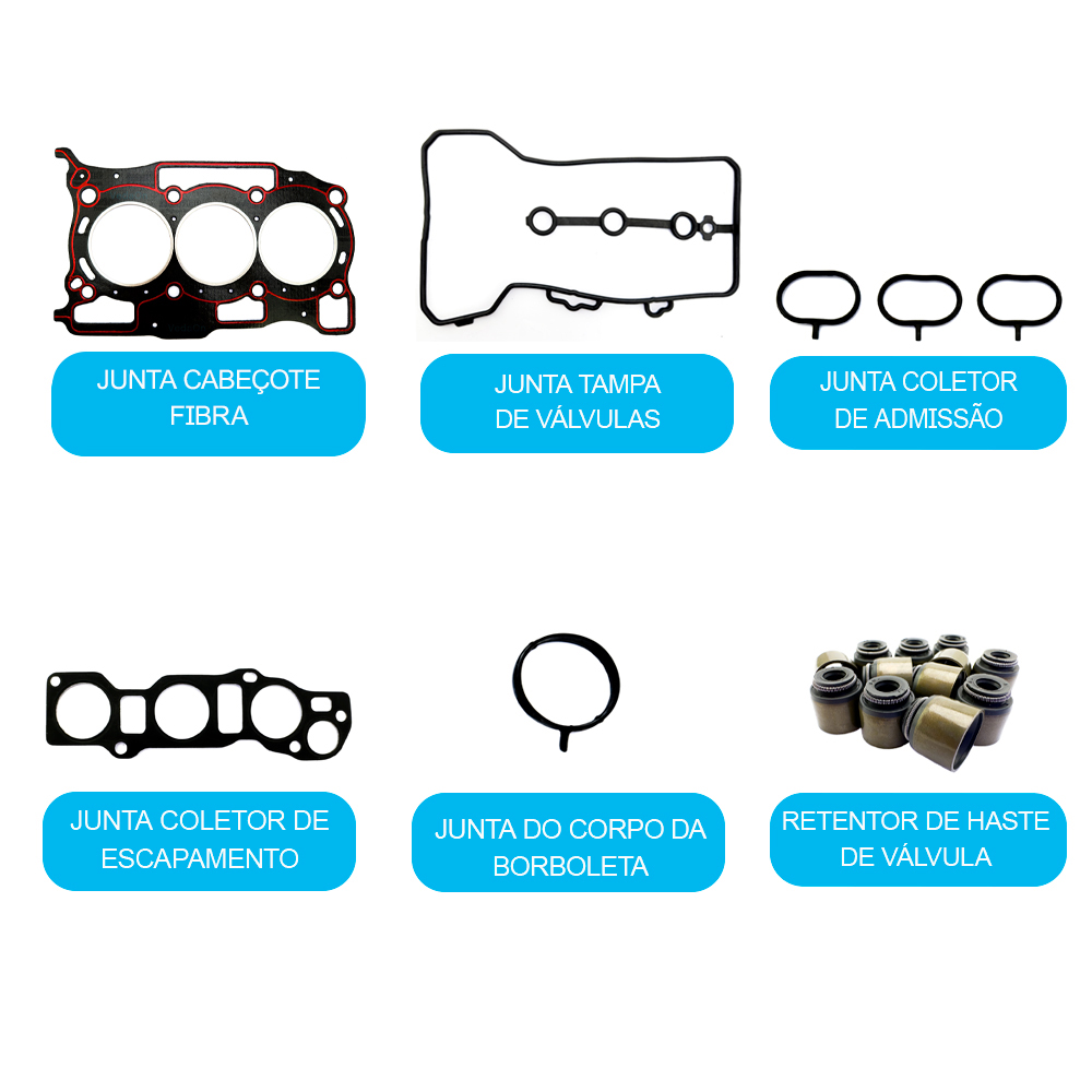 Kit De Juntas Com Retentores Nissan New March / Versa 1.0 12V Hr10De - Pak - Imagem 2