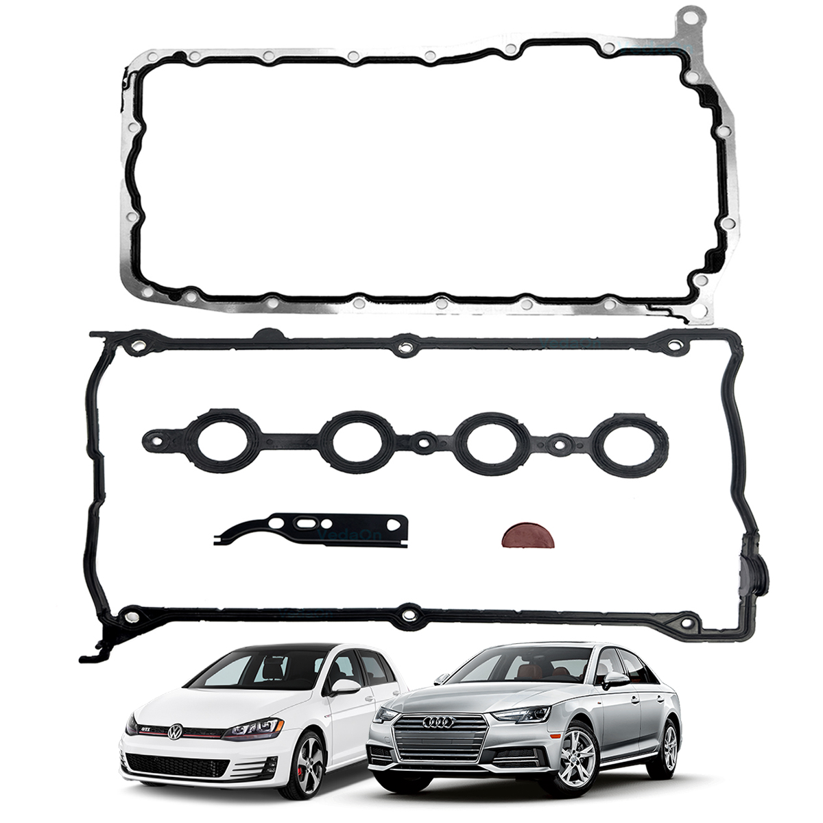 Kit Junta Tampa de Válvula e Carter Audi A3 A4 TT 1.8 20V Turbo - Imagem 2