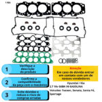 Kit Junta Superior Hyundai Tucson Santa Fé Vera Cruz 2.7 24V V6 G6BA Em Aço - Imagem 4