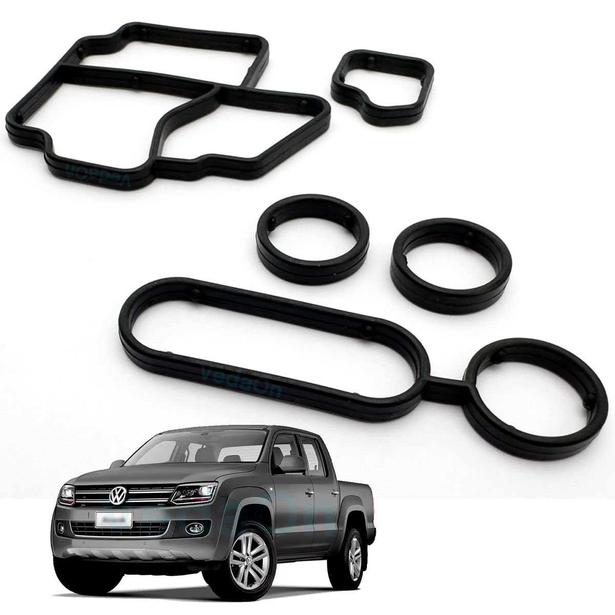 Junta Vedação Trocador Calor Radiador Óleo Suporte Filtro Amarok 2.0 16V