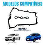 Junta Tampa de Válvula Renault Logan Sandero 1.0 12v Flex 3cc - Borracha - Imagem 4