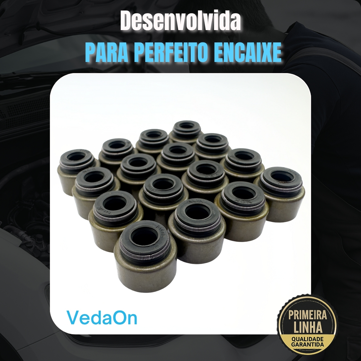 Kit Retentores Haste De Válvulas Toyota Hilux Sw4 2.7 16v - 16 Peças - Imagem 8
