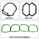Kit Juntas Coletor Adm + Tbi Ford Fusion/Focus/Ecosport 2.0 16V Motor Duratec - Imagem 2