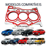 Junta de Cabeçote VW Up! 1.0 TSI Polo Golf Virtus Fox Blue Motion 12V INOX - Imagem 4