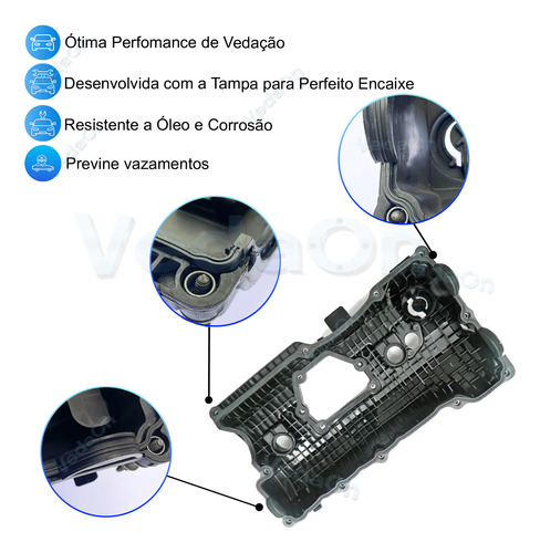 Junta de tampa de válvula BMW 318ci ti 120i 118i 320i z4 x3 2.0 16v n46b (mais grossa) - Imagem 3