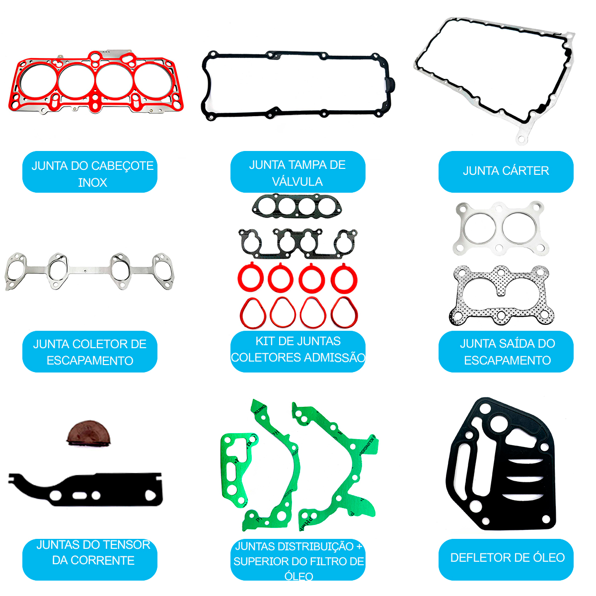 Junta Completa New Beetle Jetta 2.0 8v Apk Aqy Em Aço - Imagem 2