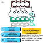 Kit Junta Superior Hyundai Tucson I30 Elantra 2.0 16v G4gc - Imagem 4