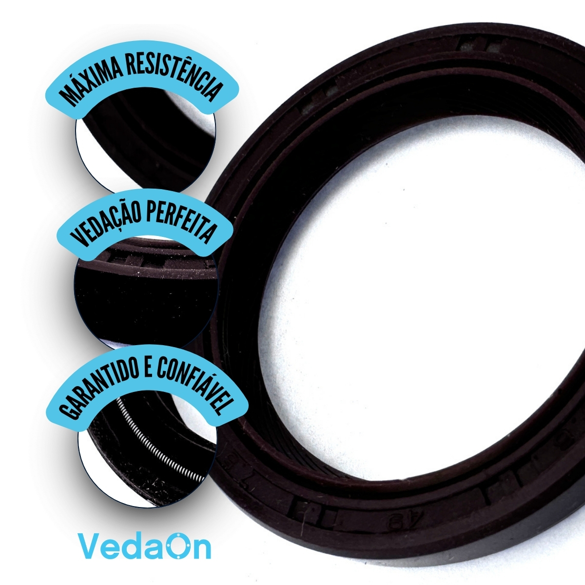 Retentor Dianteiro 16V 2.0 G4Gc Hyundai Tucson/ Kia Elantra Sportage - Imagem 6