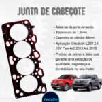 Junta Cabeçote Pak Mitsubishi L200/L300 2.4 16V 4G64/ 4G64Mpi (Sohc/Ohc) - Imagem 4
