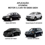Junta Coletor Admissão Hyundai Kia 3.3 3.0 3.5 3.8 V6 24v Redondo 3 peças - Imagem 5