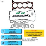 Kit de junta superior retificação Toyota Hilux SW4 2.7 16V 2TR-FE - Imagem 4