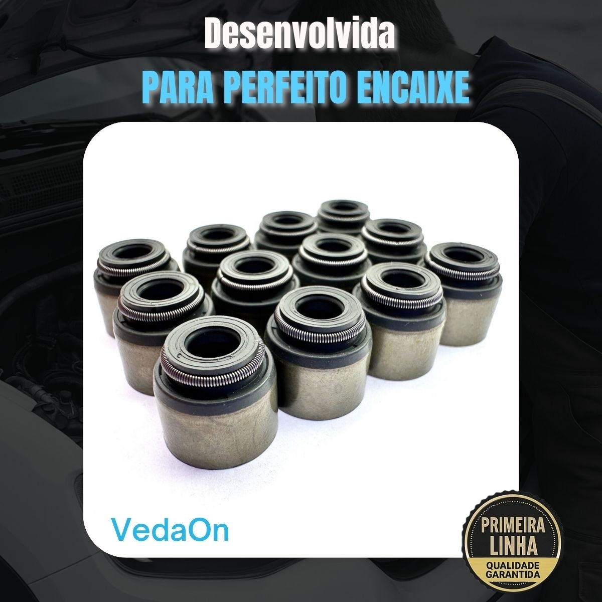 Kit Retentores Hastes Válvulas Hyundai / Kia Picanto Atos Hb20 1.0/1.1 12v - 12 Peças - Imagem 6