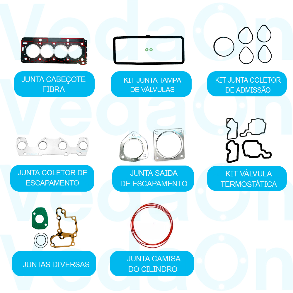 Kit Junta Superior Citroen C3 Picasso 1.5 8v 2012/... - Imagem 2