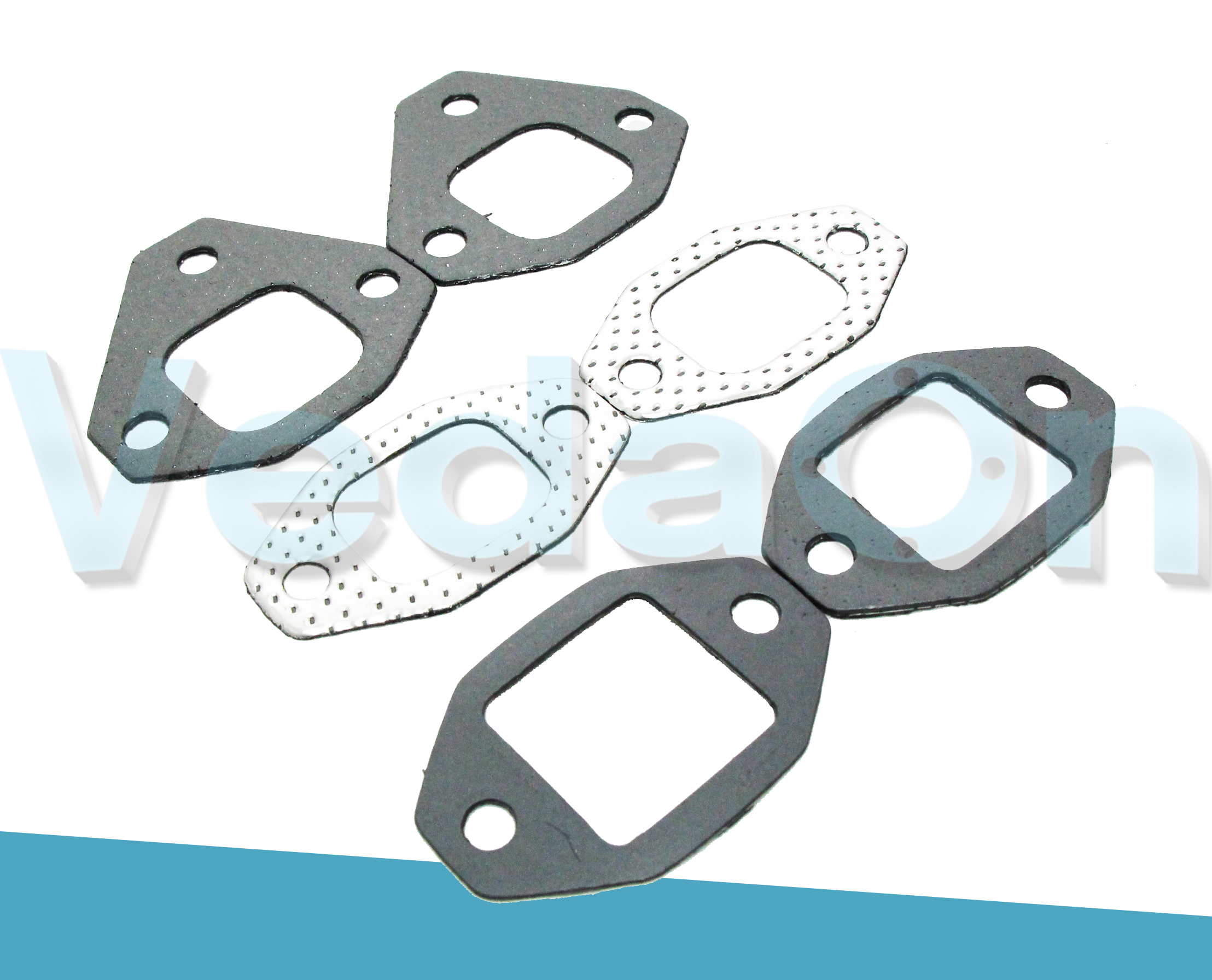 Kit Junta Coletores de Escapamento Peugeot/JAC 504 505 J7 J9 2.3 8v Diesel - 6 Peças - Imagem 2