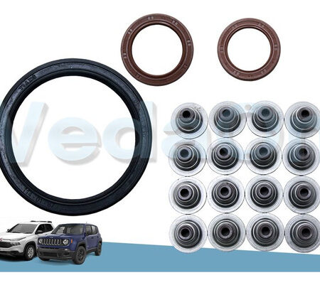 Kit de Retentores Fiat Idea/Doblo/Punto/Argo/Toro /Jeep Renegade/Compass 16V 1.6/1.8 Etorq Evo Flex