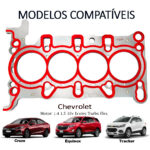 Junta Cabeçote Inox 4Cil Gm Tracker/ Cruze 1.4 16V 2016/... Mtr Le2 Lex Turbo Flex - Imagem 4