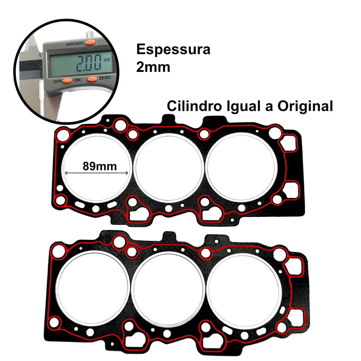 Junta Cabeçote Sob Medida 2mm Hyundai Tucson 2.7 V6 24V G6BA - Imagem 2