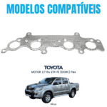 Junta coletor de escapamento Toyota Hilux SW4 2.7 16V 2TR-FE - Imagem 2