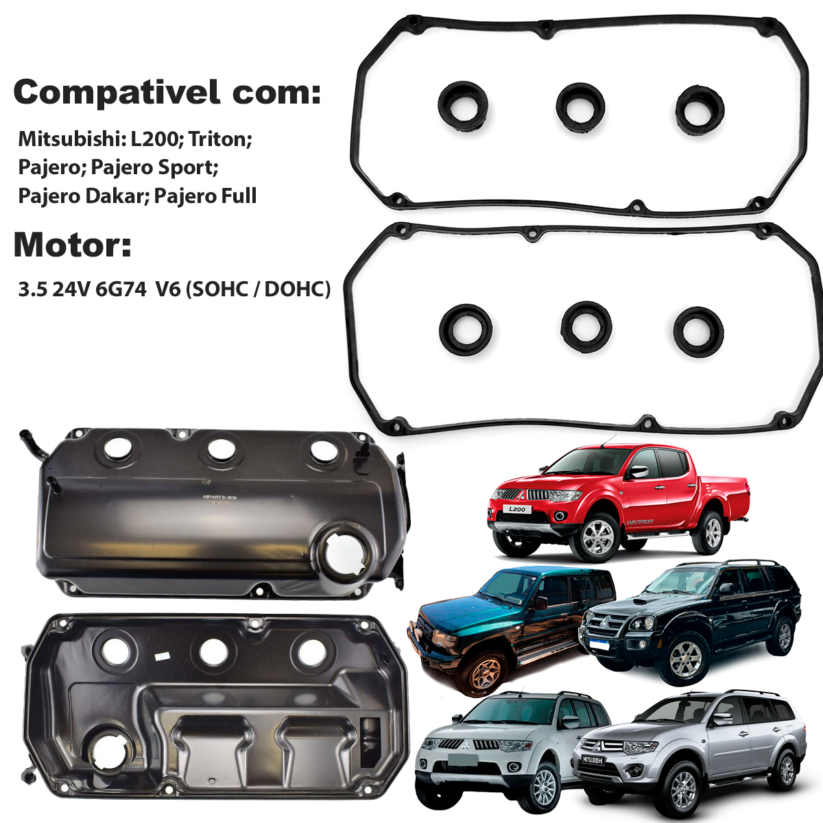 Kit Junta Tampa de Válvulas Pajero Full Dakar Sport 3.5 V6 24V - Imagem 3