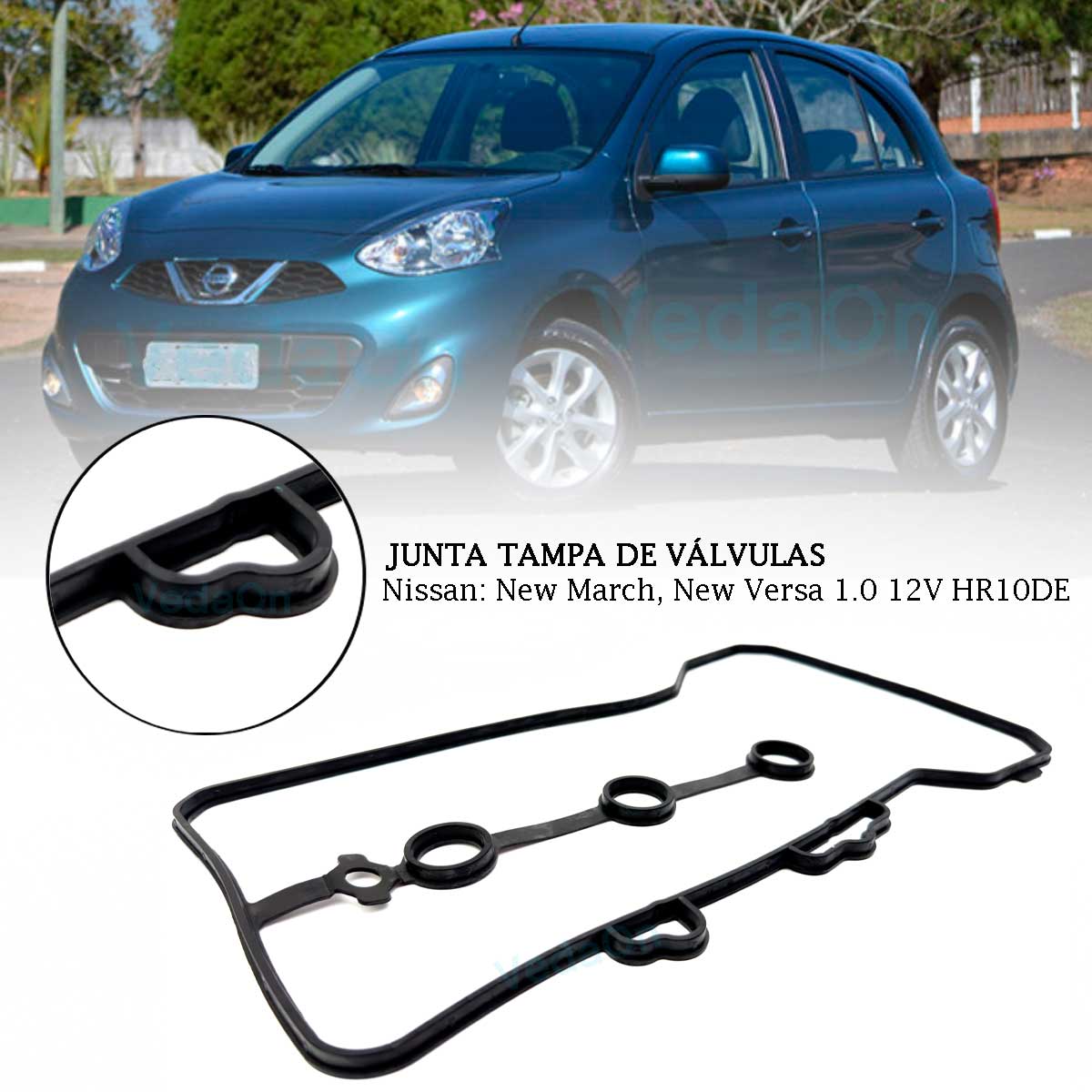 Junta Tampa Válvula Nissan New March Versa 1.0 12V 2015/... - Imagem 5