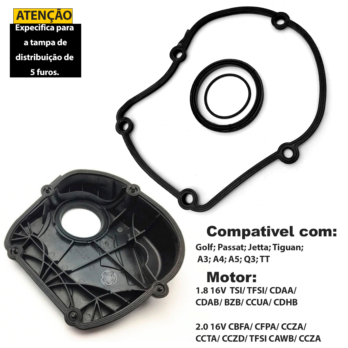 Jogo Superior Cabeçote com Retentor New Beetle Tiguan 1.8 2.0 16v - Imagem 5