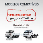 Kit Junta Tampa Válvula Hyundai Hr/ Kia Bongo 2.5 16V D4Cb 2010/... - Imagem 2
