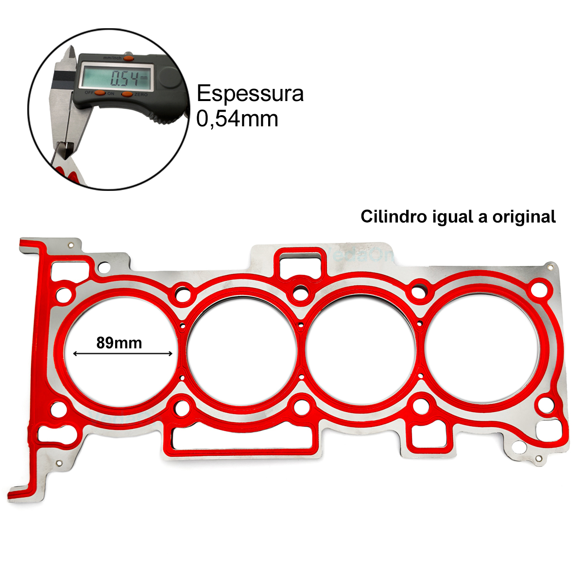 Junta De Cabeçote Aço Kia Sorento 2.4 16v G4ke 2009/... - Imagem 3