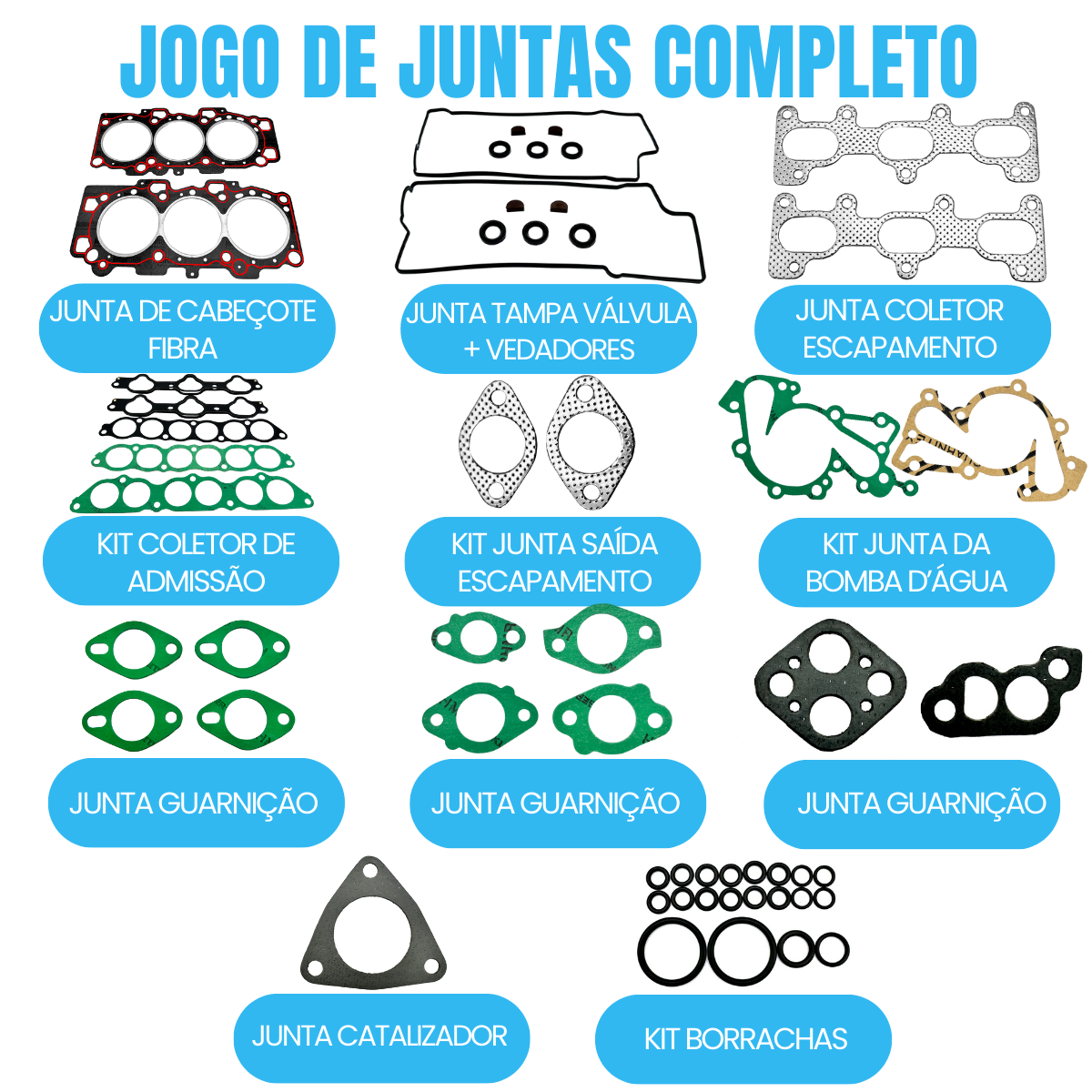 Jogo Junta Completo Hyundai Santa Fé 2.7 V6 24V 05/.. G6EA - Imagem 2