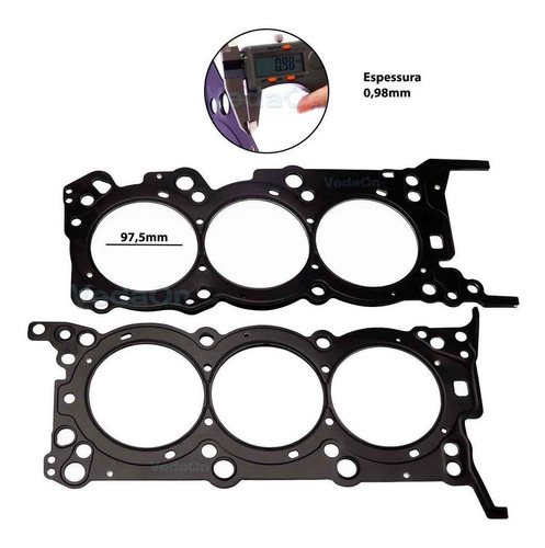 Kit Junta Superior em aço Hyundai Vera Cruz 3.8 V6 24V G6DA - Imagem 3