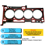 Junta de Cabeçote Jeep Compass 2.0 16V ECN amianto - Imagem 3