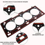 Junta Cabeçote Sob Medida PAK3 Kangoo Laguma 1.6 16v K4m - Imagem 6