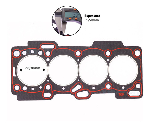 Kit de Junta Superior Retificação Kia Picanto 1.0 12V G4HE G4HG 4 Cil - Imagem 3
