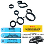 Junta Vedação Trocador Calor Radiador Óleo Bora Golf Jetta New Beetle 2.5 20v - Imagem 2