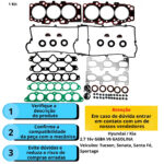 Kit de Juntas Tucson/Sonata/Santa Fé 2.7 V6 24V G6BA DOHC PAK C/ Retentores - Imagem 4